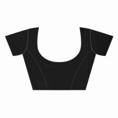 Beautiful Teal Linen Printed Saree with Woven Design