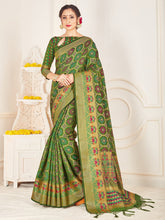 Chic Green Banarasi Art Silk Woven Saree