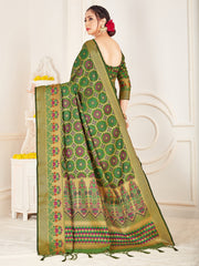 Chic Green Banarasi Art Silk Woven Saree