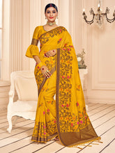 Elegant Mustard Banarasi Art Silk Saree
