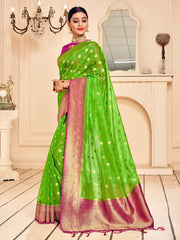Elegant Green Banarasi Art Silk Saree