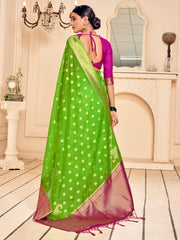 Elegant Green Banarasi Art Silk Saree