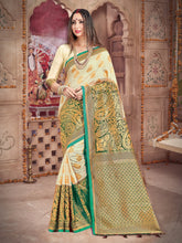 Elegant Off White Banarasi Art Silk Saree