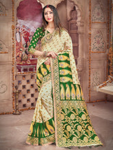 Elegant Off White Banarasi Art Silk Saree