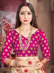 Elegant Off White Banarasi Art Silk Saree