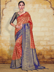 Elegant Red Banarasi Art Silk Saree