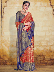 Elegant Red Banarasi Art Silk Saree