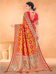 Elegant Mustard Art Silk Saree