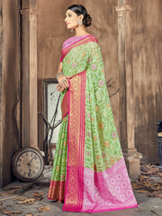 Discover the Elegance of Green Cotton-Silk Sarees
