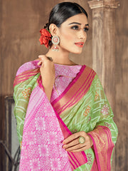 Discover the Elegance of Green Cotton-Silk Sarees
