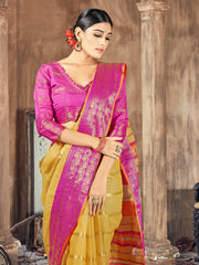 Discover the Elegance of Green Cotton-Silk Sarees