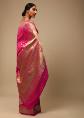 Elegant Purple Art Silk Banarasi Saree