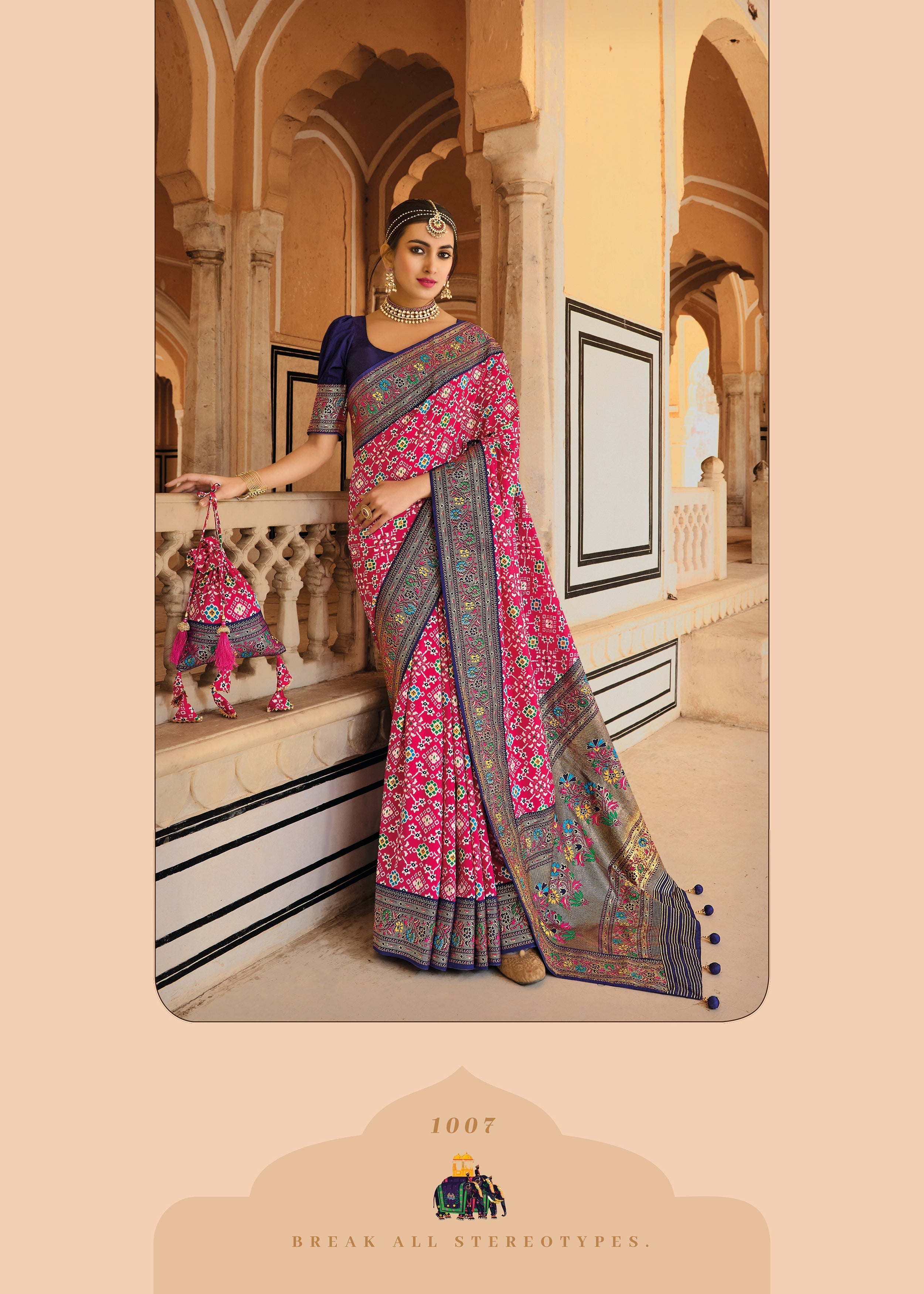 Elegant Pink Cotton-Silk Woven Saree