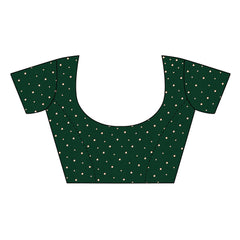 Elegant Red Cotton-Silk Foil Printed Saree