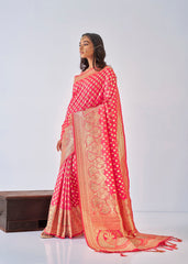 Elegant Pink Art Silk Saree