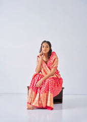 Elegant Pink Art Silk Saree