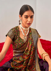 Elegant Purple Art Silk Saree