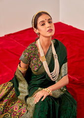 Elegant Green Art Silk Woven Saree