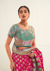 Elegant Pink Art Silk Saree