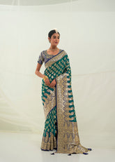 Teal Art Silk Saree