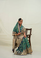 Teal Art Silk Saree