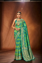 Elegant Green Art Silk Banarasi Saree