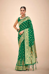 Teal Art Silk Banarasi Saree