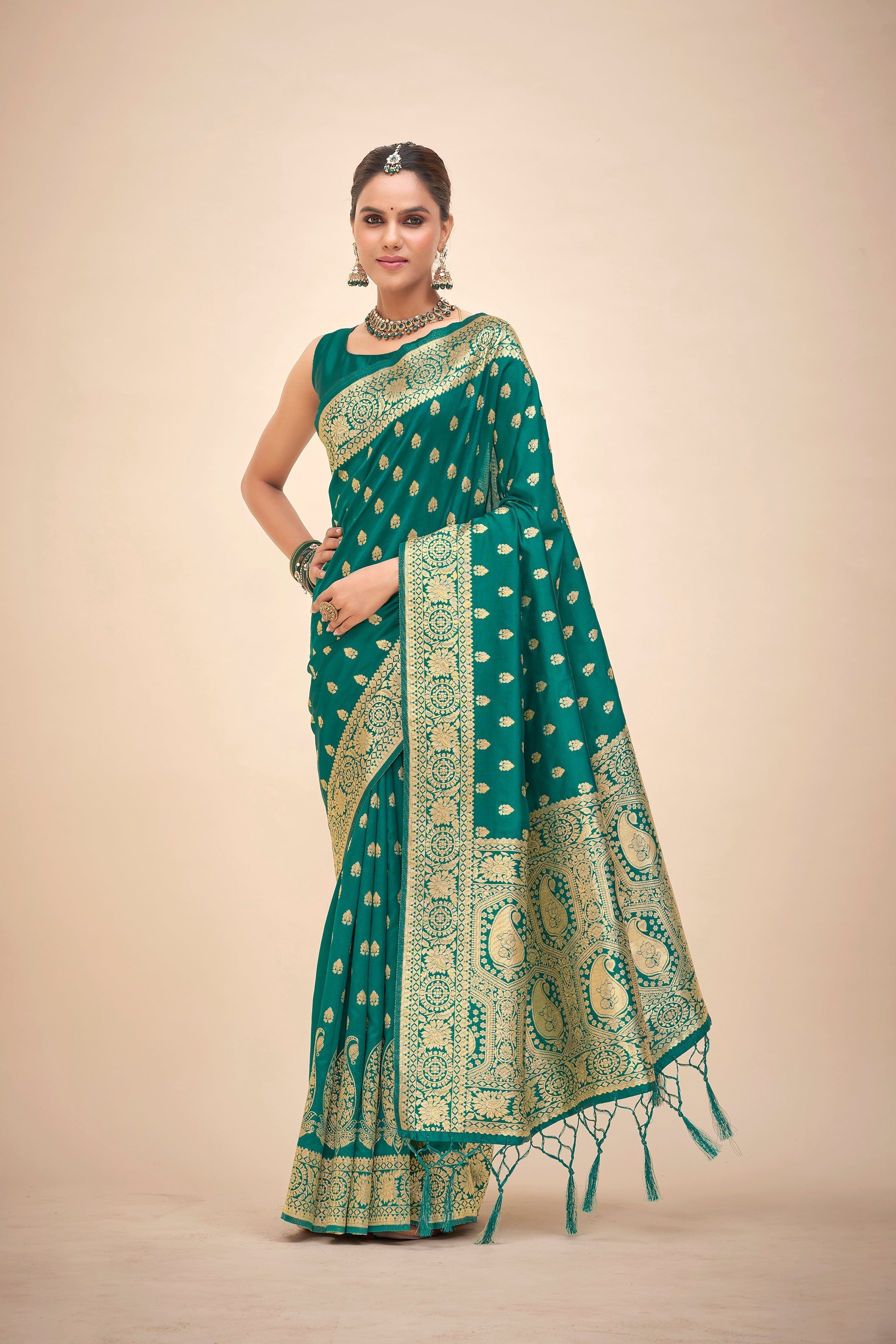 Elegant Green Art Silk Banarasi Saree