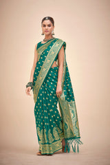 Elegant Green Art Silk Banarasi Saree