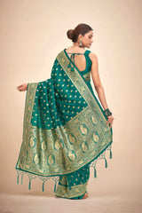 Elegant Green Art Silk Banarasi Saree