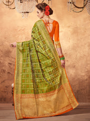 Green Patola Silk Woven Saree