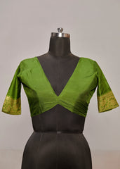 Shop Elegant Green Velvet Tussar Silk Floral Print Saree