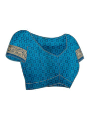 Shop Elegant Blue Chiffon Bandhani Print Saree