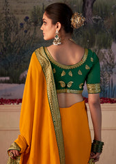 Golden Vichitra Gota Patti Saree