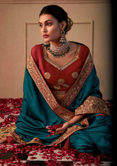 Blue Vichitra Gota Patti Saree