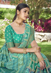 Multi Silk Block Print Saree