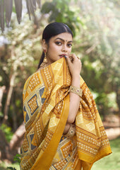Yellow Silk Saree