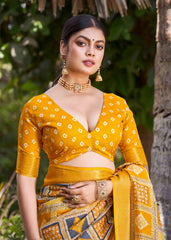 Yellow Silk Saree