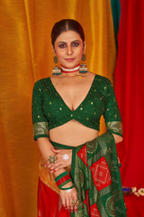 Shop Yellow Tussar Silk Swarovski Saree