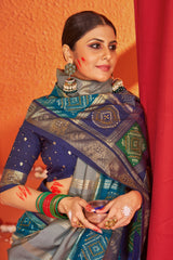 Luxurious Tussar Silk Swarovski Attire