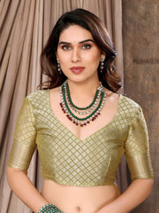 Brown Brasso Floral Print Saree