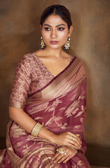 Shop Elegant Purple Brasso Saree