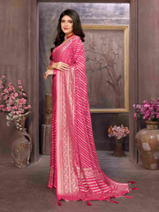 Exquisite Pink Brasso Saree