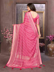 Exquisite Pink Brasso Saree