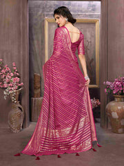 Exquisite Pink Brasso Saree