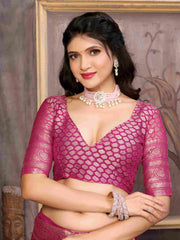 Exquisite Pink Brasso Saree