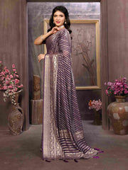 Shop Elegant Purple Brasso Saree