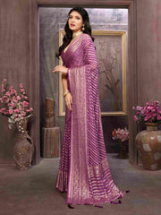 Shop Elegant Purple Brasso Saree