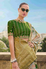 Exquisite Multi Jacquard Woven Saree