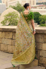 Exquisite Multi Jacquard Woven Saree